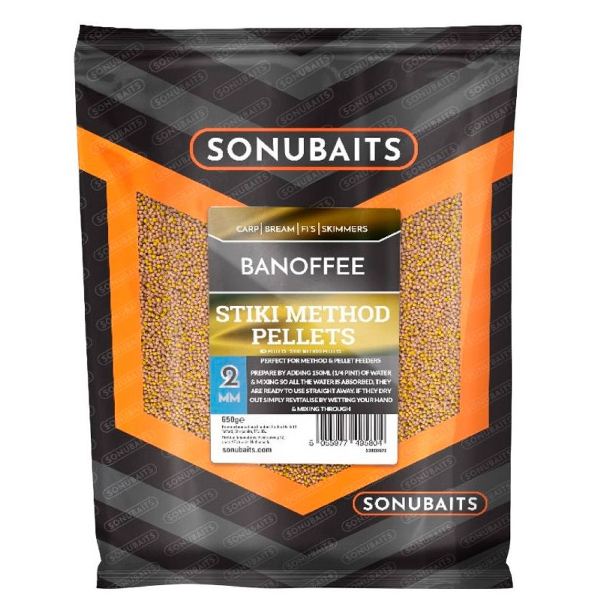 Pellet Stiki Method Banoffee SONUBAITS 2mm (650 gr)