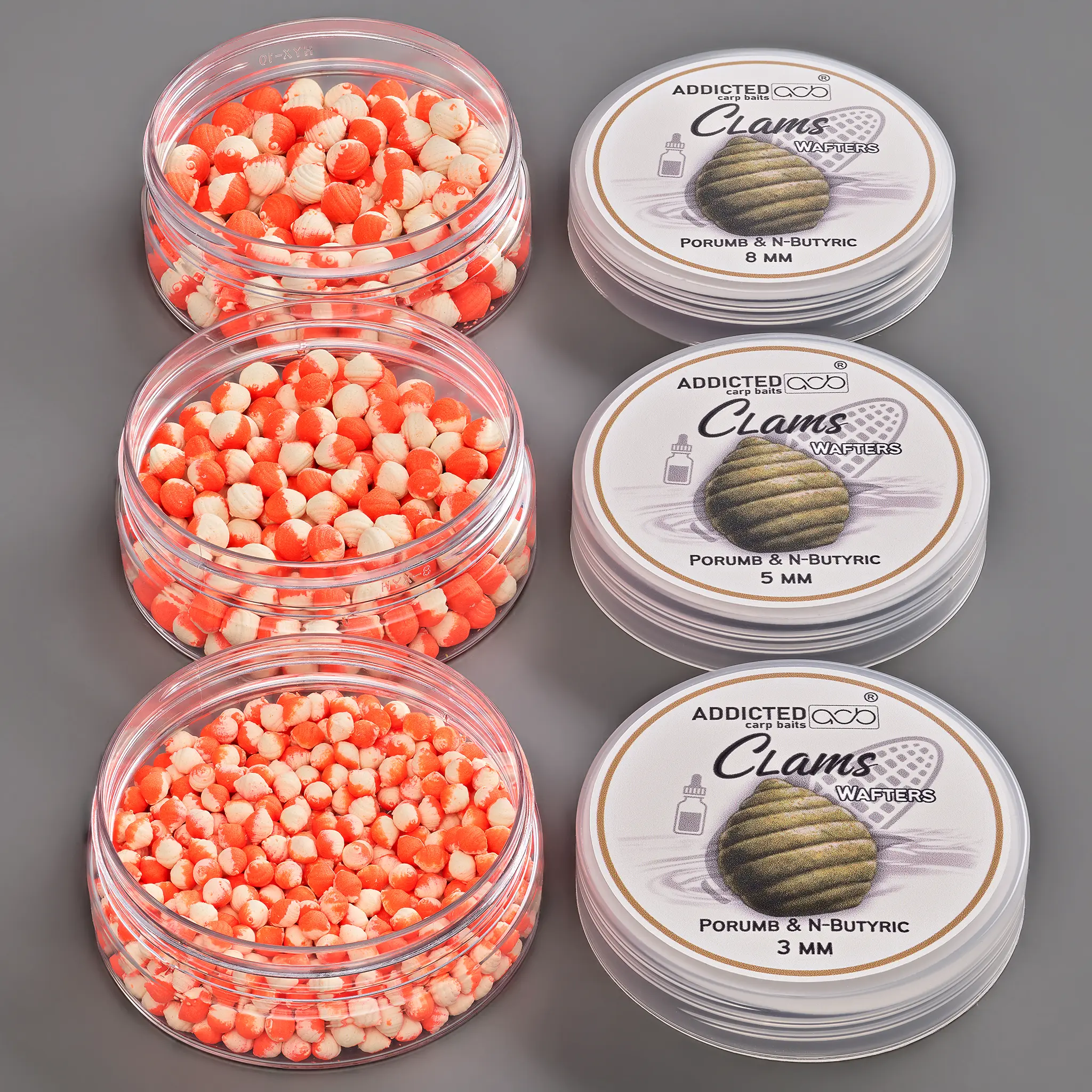 Bandum Wafter Clams ADDICTED CARP BAITS - (Porumb & N-Butyric) Corn e N. Butyric