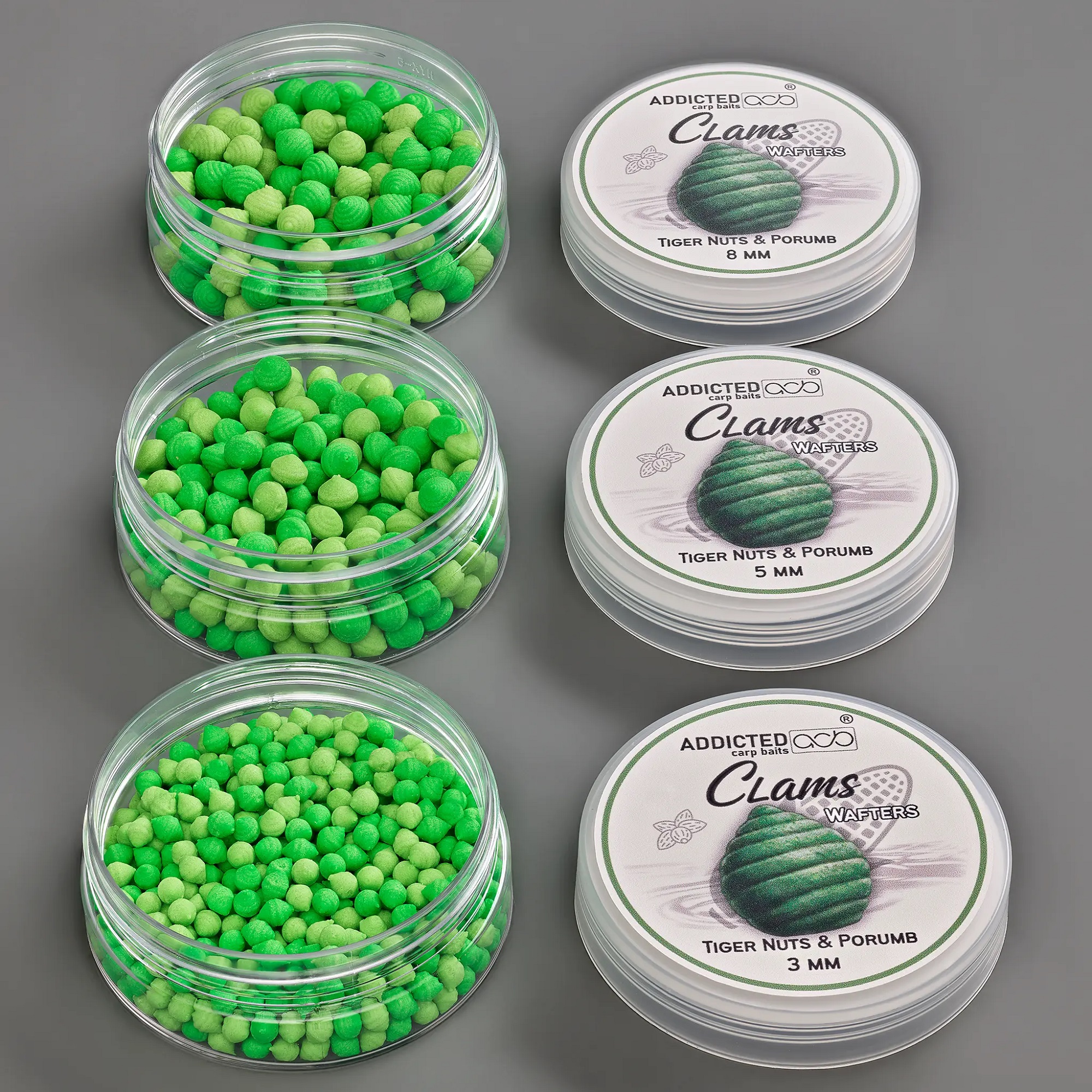 Bandum Wafter Clams ADDICTED CARP BAITS - (Tiger Nuts & Porumb) Nocciole e Mais