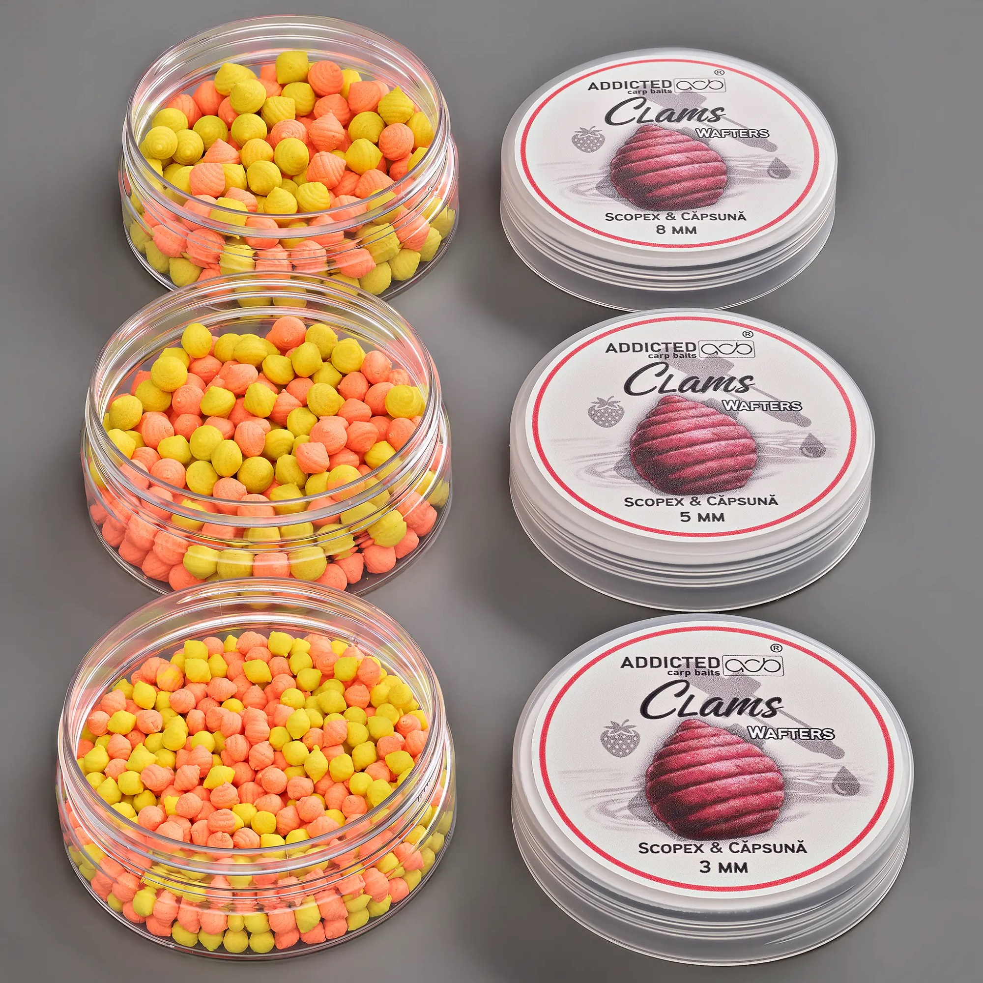 Bandum Wafter Clams ADDICTED CARP BAITS - (Scopex & Capsuna) Scopex e Fragola
