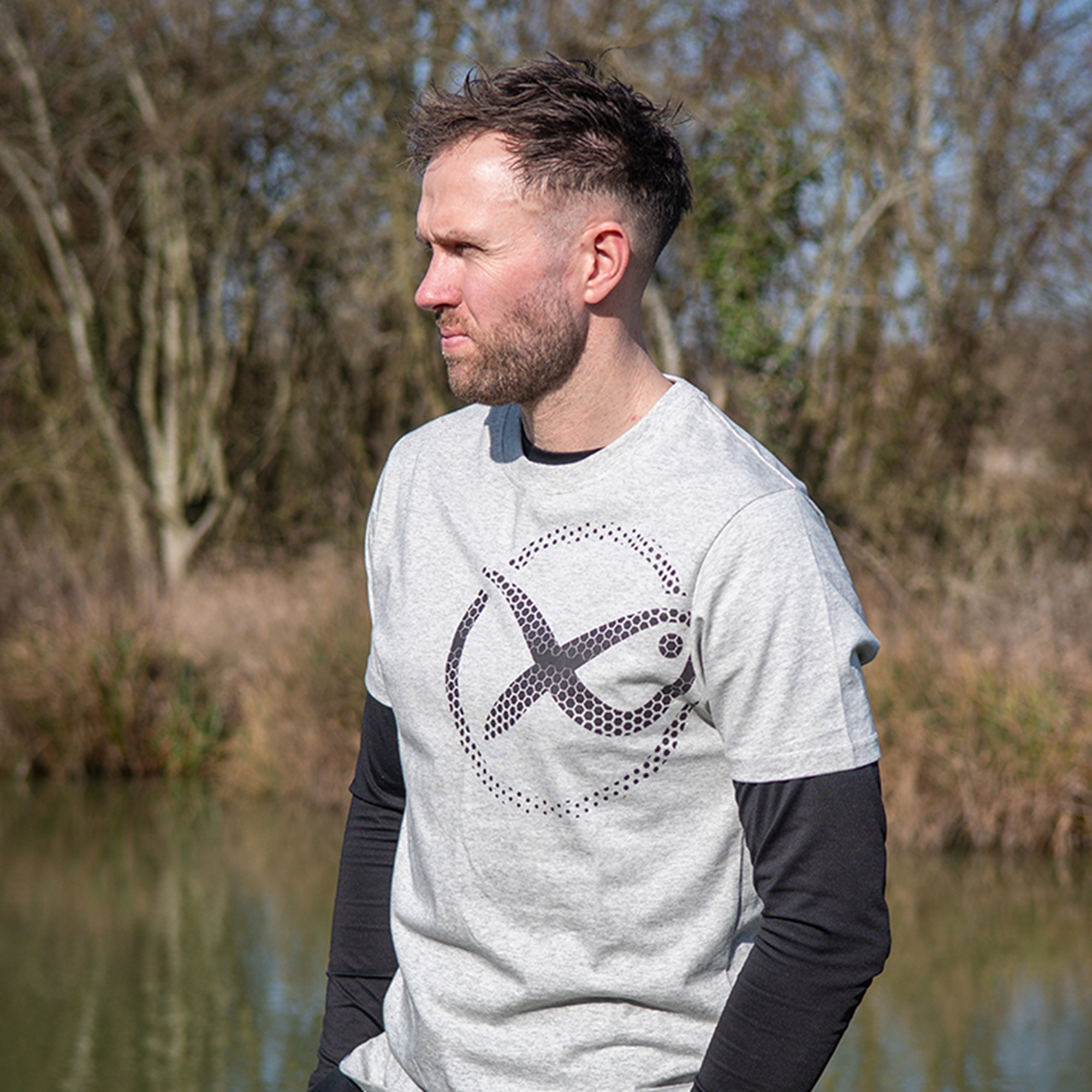 T-Shirt Grey Mesh logo MATRIX - immagine 4